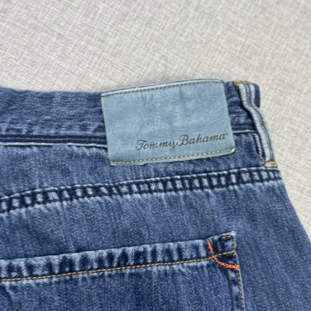 Tommy Bahama Jeans Mens 40x32 Straight Blue Medium Wash Denim Cotton Viscose